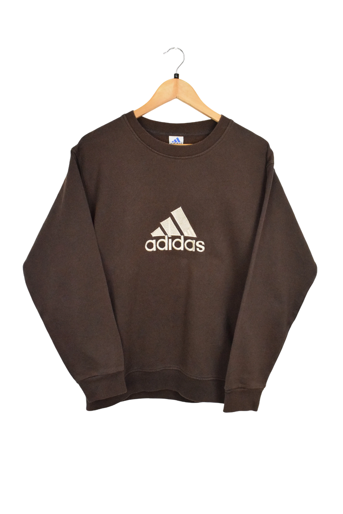Vintage Embroidered Brown Adidas Sweatshirt