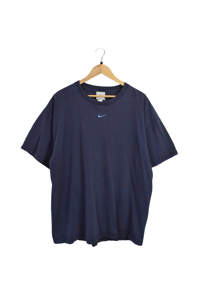 Y2K Nike Centre Swoosh Navy T-Shirt