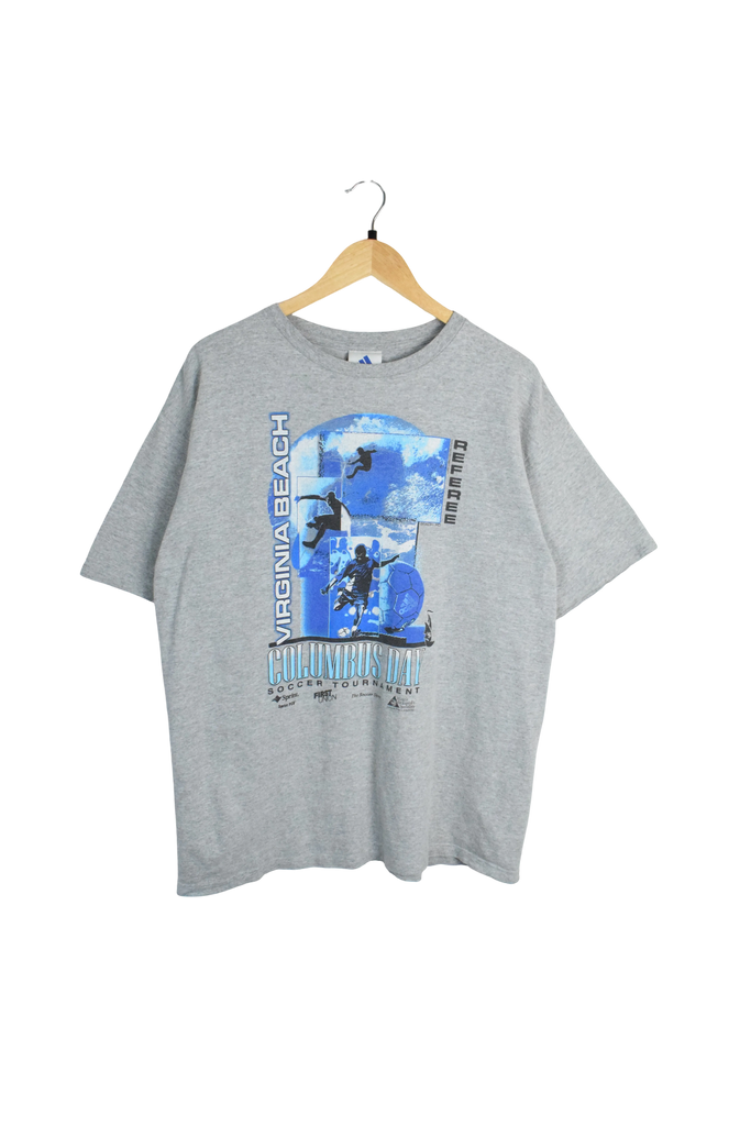 Y2K Grey Adidas Soccer T-Shirt 