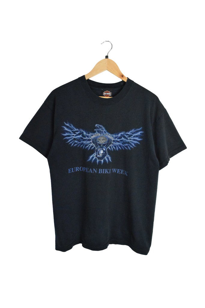Y2K Harley Davidson European Bike Week Black Graphic T-Shirt