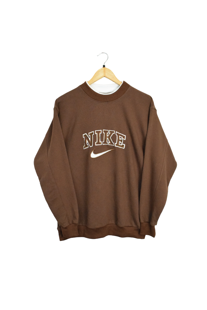 Y2K Nike Spellout Brown Sweatshirt