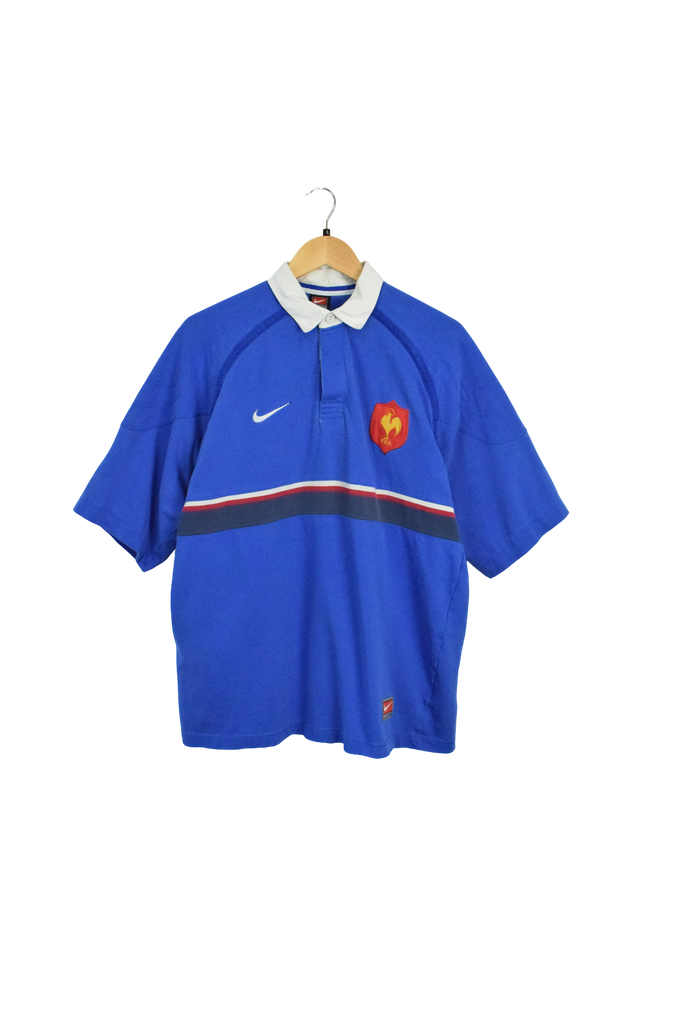 Vintage Nike F.F.R Blue Polo Shirt