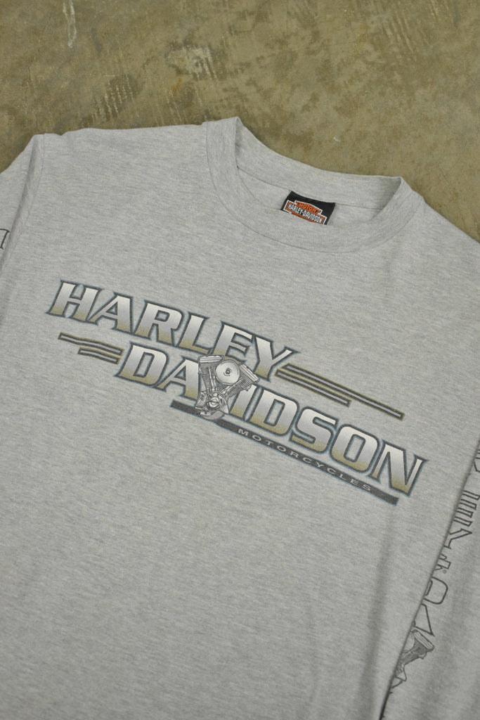 Vintage 1998 Harley Davidson New York Grey Longsleeve T-Shirt 