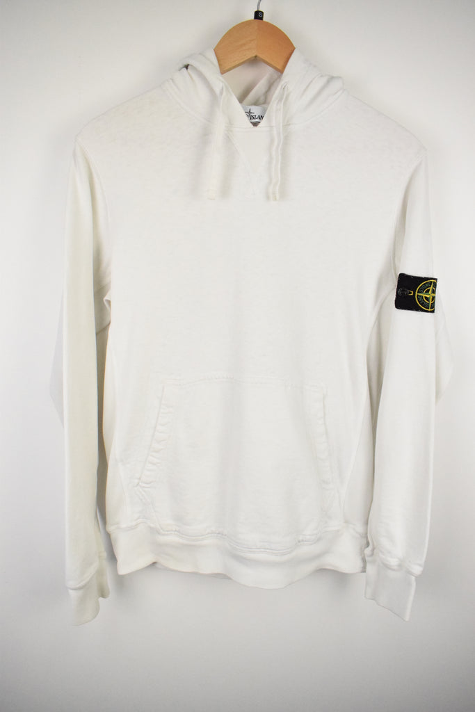 Original Stone Island White Hoodie