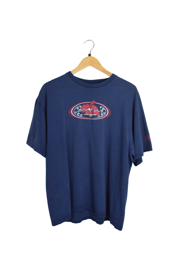 Vintage 1999 Nike Surf Cup Navy Blue T-Shirt