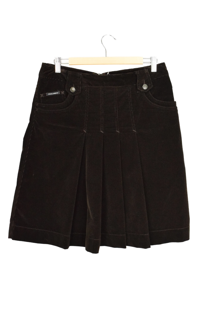 Dolce & Gabbana Brown Corduroy Skirt