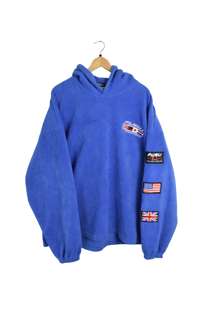 Vintage Fubu International Blue Fleece Hoodie