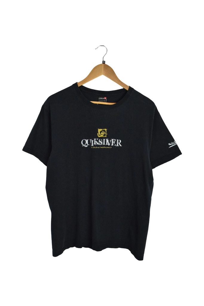 Y2K Black Quiksilver Graphic T-Shirt
