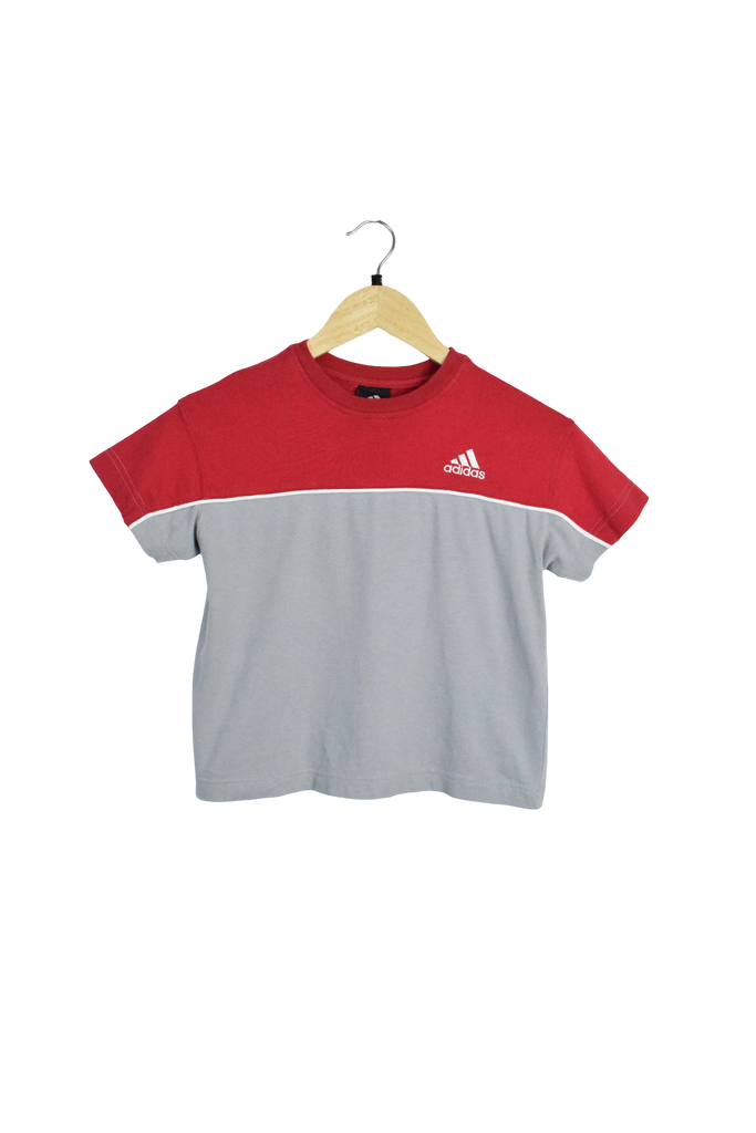 Y2K Grey/Red Adidas Baby Tee