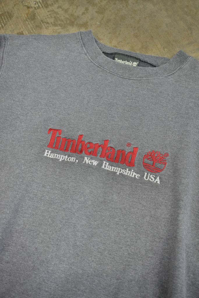 Vintage Timberland Embroidered Grey Sweatshirt