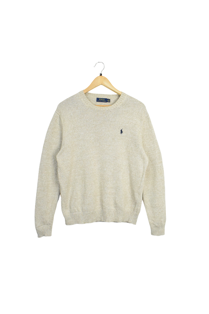 Y2K Polo Ralph Lauren Beige Knitted Sweatshirt