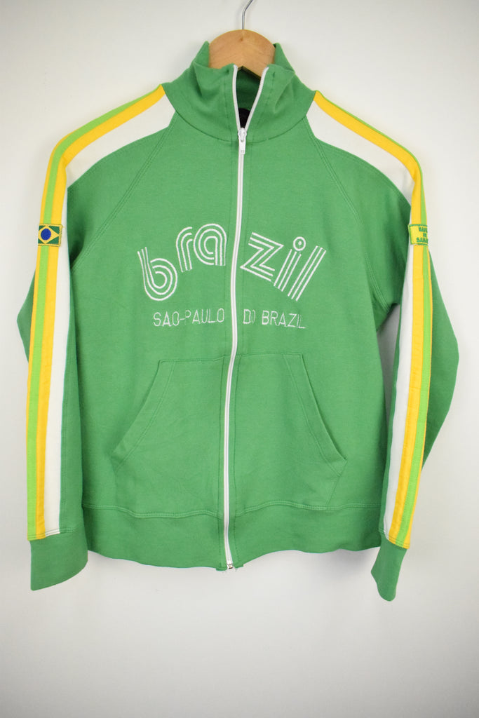 Y2K Brazil Zip-Up Jacket Jumper