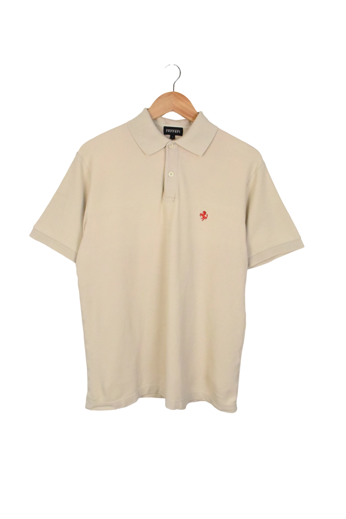 Vintage Beige Ferrari Polo Shirt