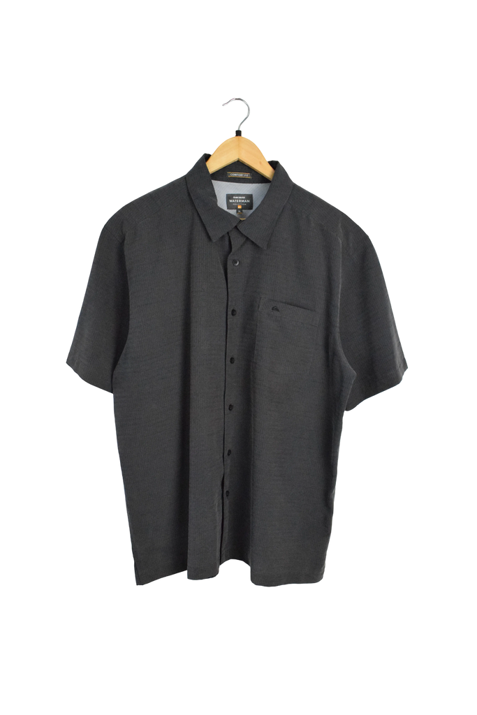 Grey Quiksilver Waterman Button Up Shirt