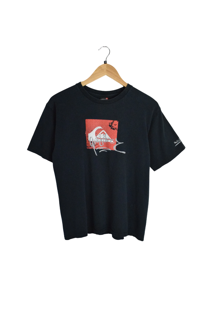 Y2K Black Quiksilver Graphic T-Shirt