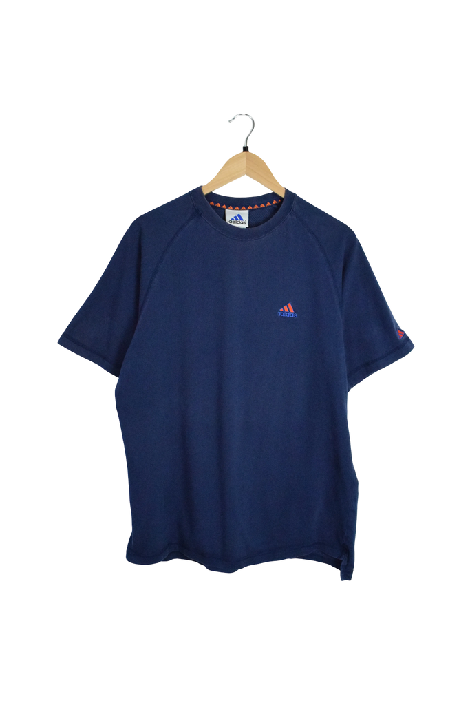 Vintage Navy Blue Embroidered Adidas T-Shirt