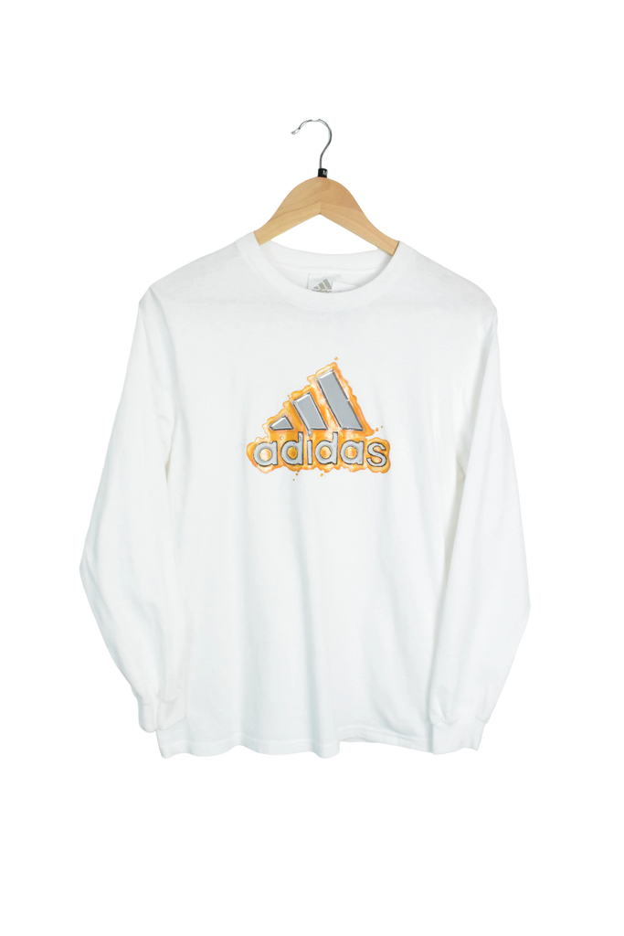 Y2K White Adidas Longlseeve T-Shirt