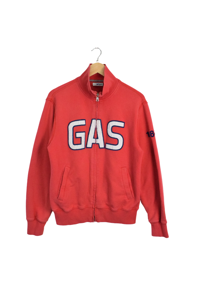 Y2K GAS Red Zip-Up Track Jacket