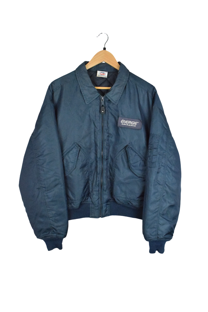 Vintage Energie Navy Blue Bomber Jacket