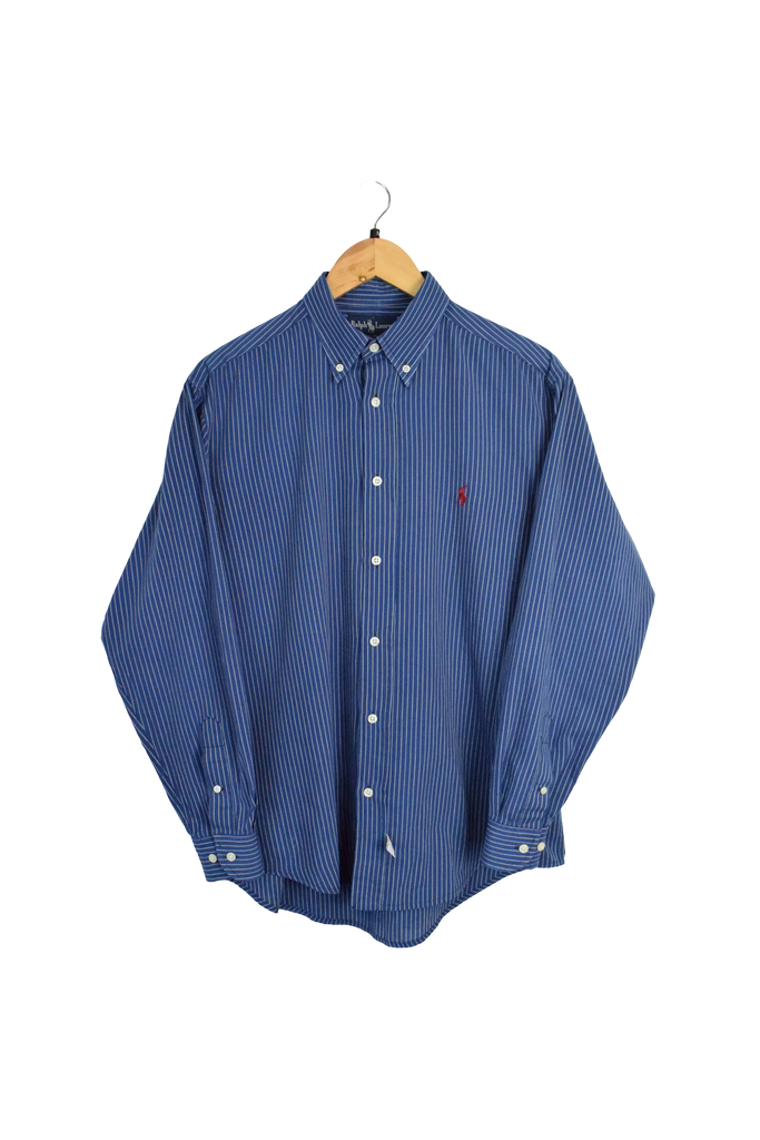 Vintage Ralph Lauren Blue Long Sleeve Button Up Shirt