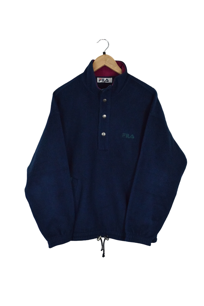 Vintage Navy Blue Fila Fleece Sweatshirt
