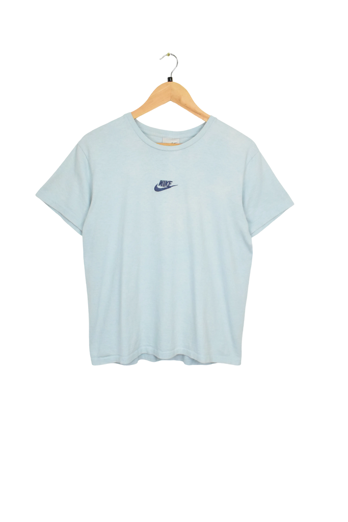 Vintage Nike Swoosh Blue Embroidered T-Shirt 