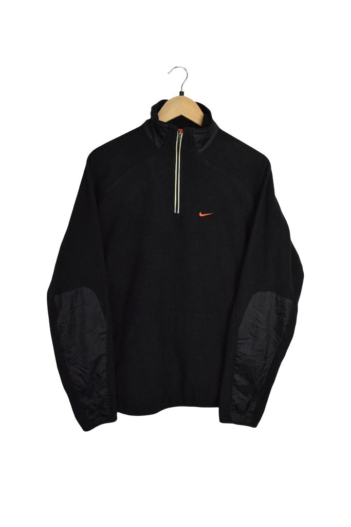 Y2K Black Nike Quarter-Zip Fleece Sweatshirt 