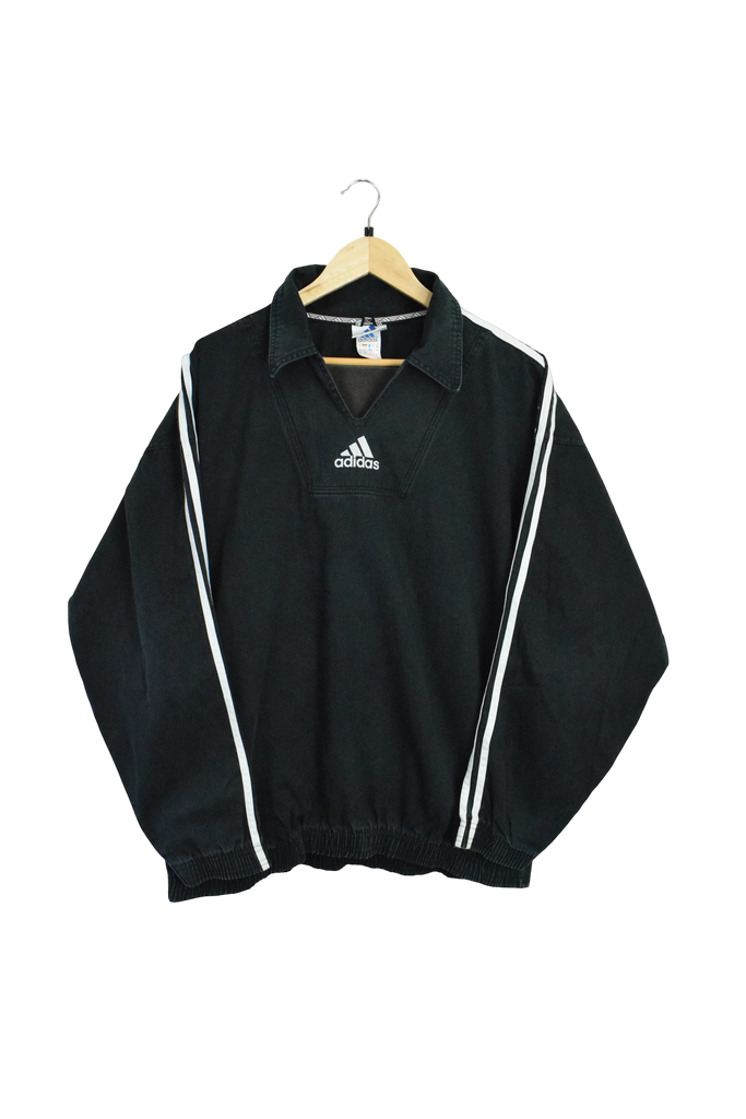 Vintage Black Adidas Pullover Jacket
