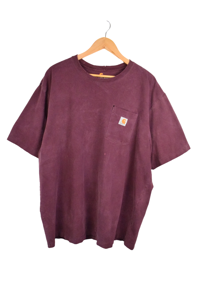 Vintage Burgundy Carhartt T-Shirt (2XL)