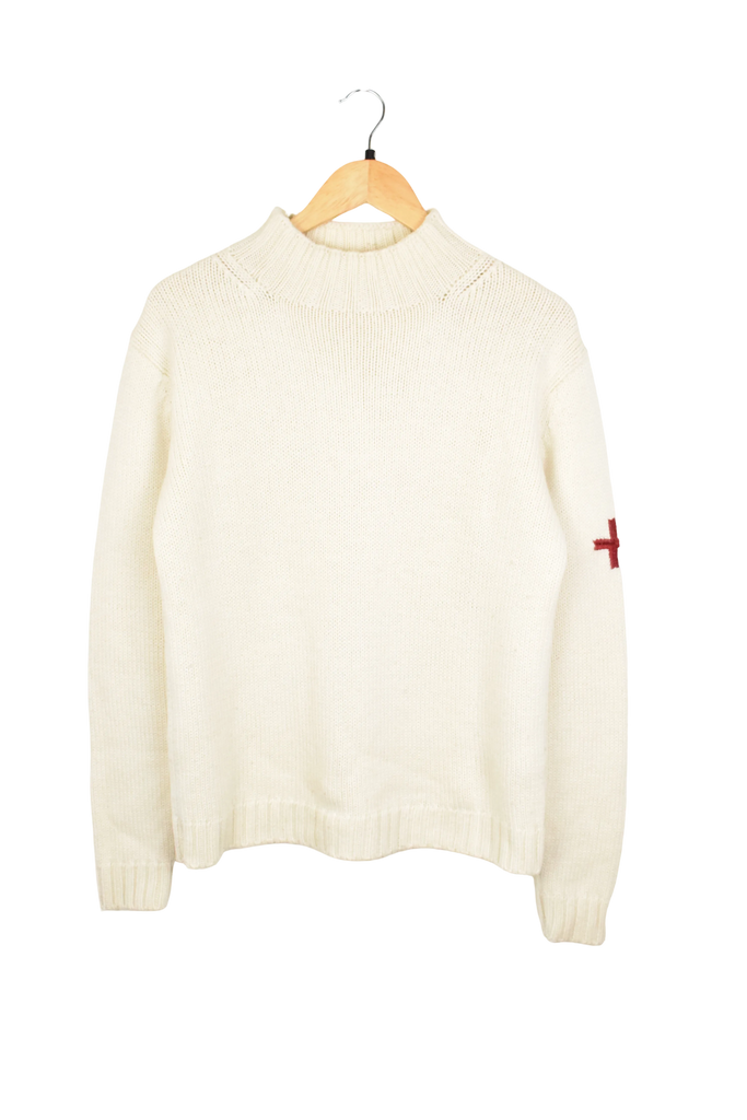 Vintage Zu Elements White Knitted Sweatshirt 