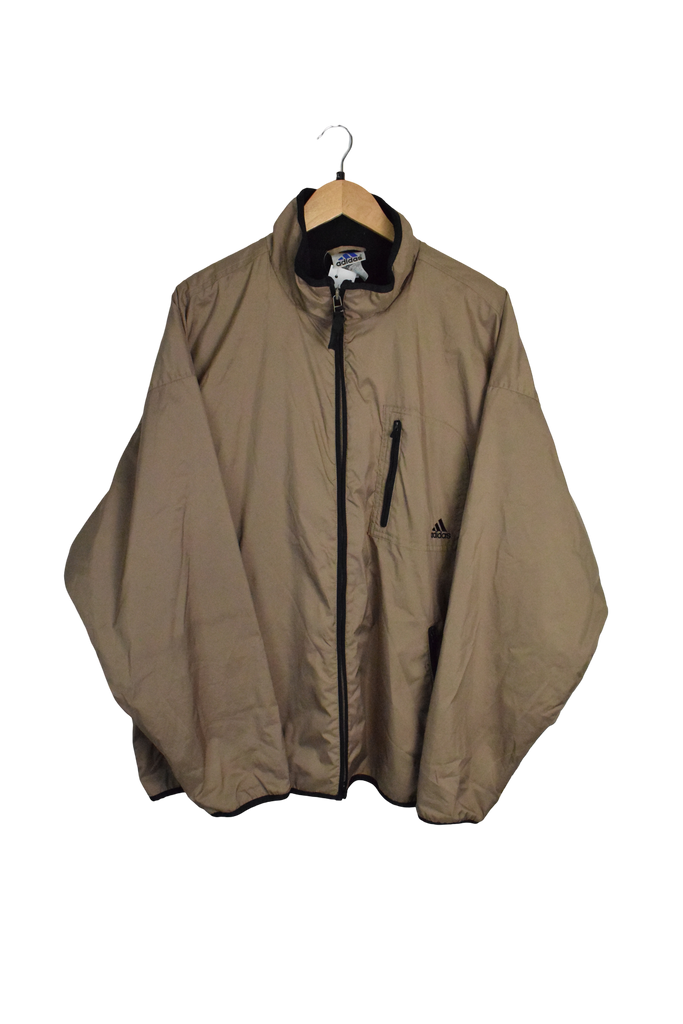 Vintage Brown Adidas Track Jacket Windbreaker 