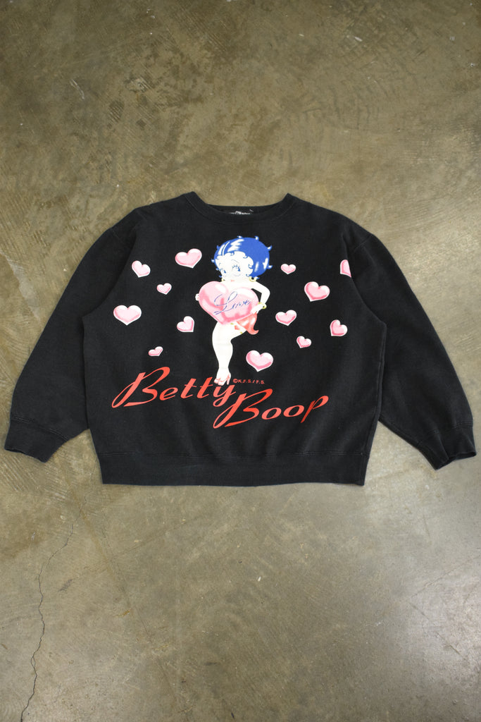 Y2K Betty Boop Black Sweatshirt 