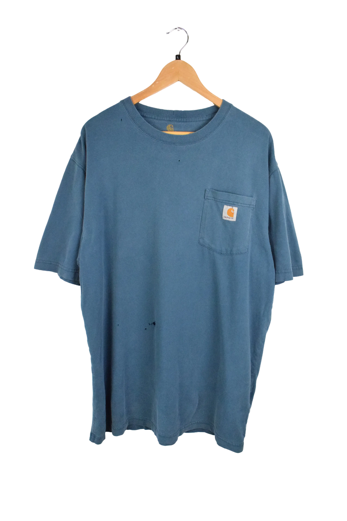 Vintage Thrashed Blue Carhartt T-Shirt (L)