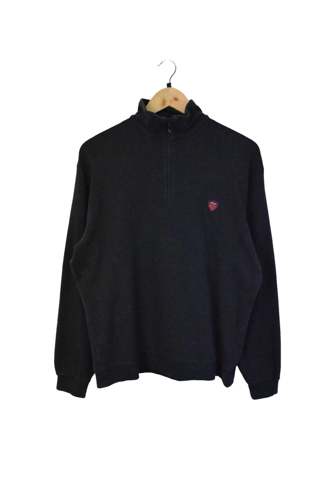 Vintage Black Ralph Lauren Quarter-Zip Sweatshirt