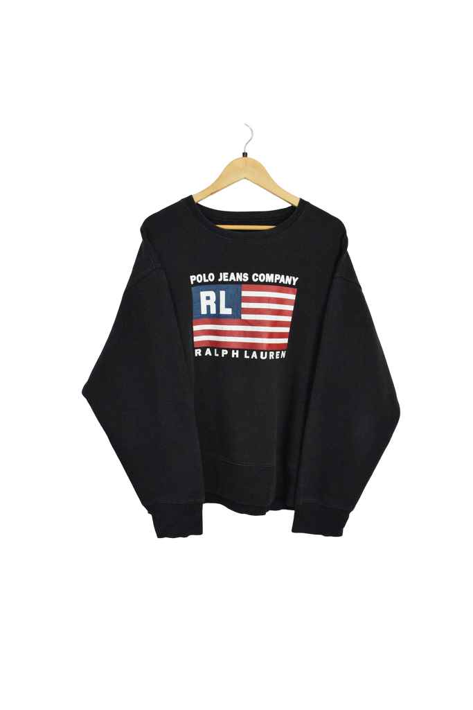 Vintage Ralph Lauren Polo Jeans Co. Black Sweatshirt 