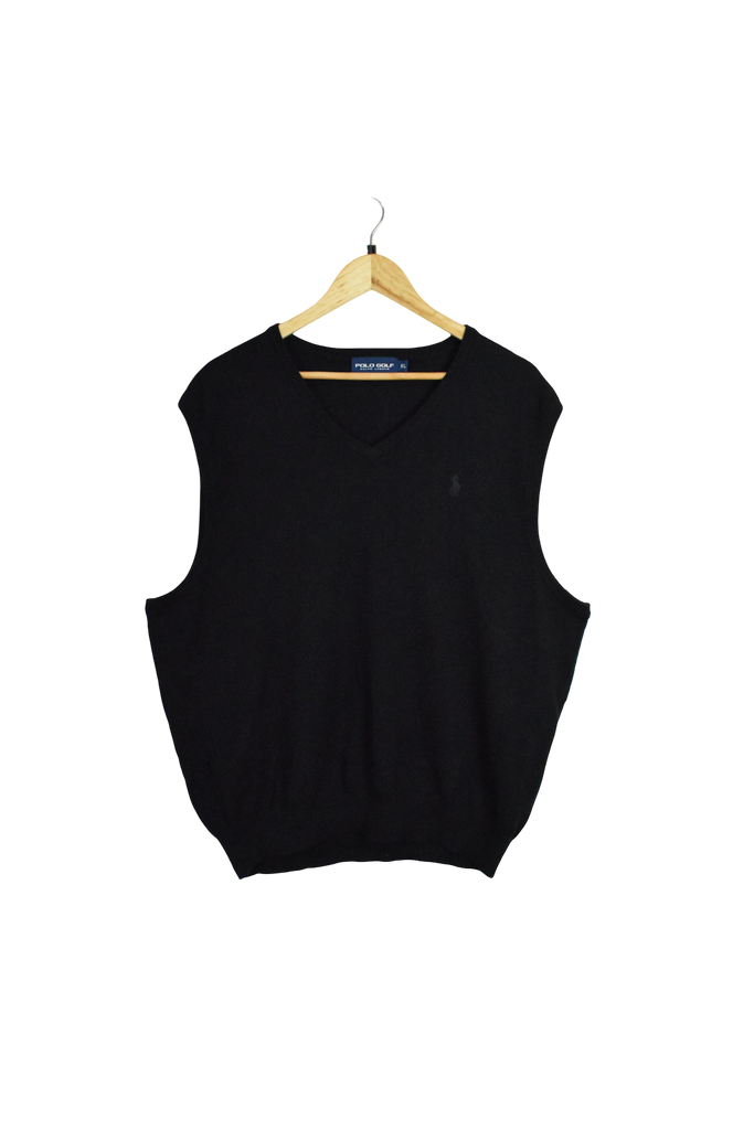 Vintage Black Ralph Lauren Polo Golf Vest 