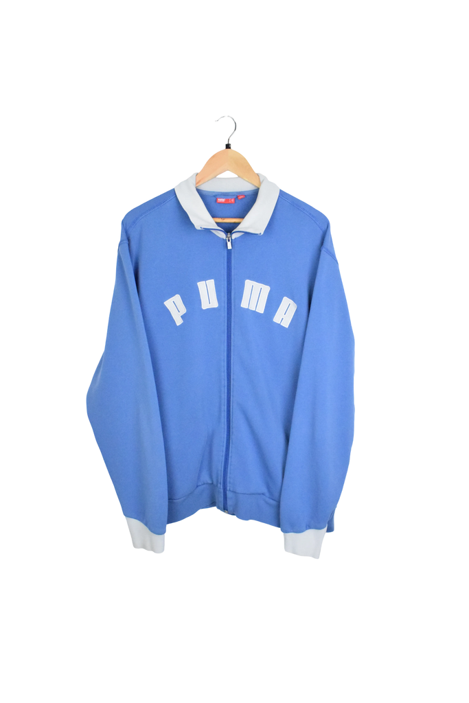 Y2K Blue Puma Zip-Up Track Jacket