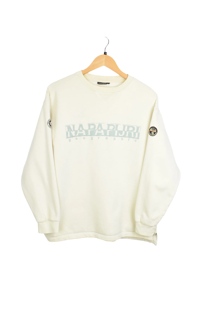 Vintage Beige Napapijri Geographic Sweatshirt
