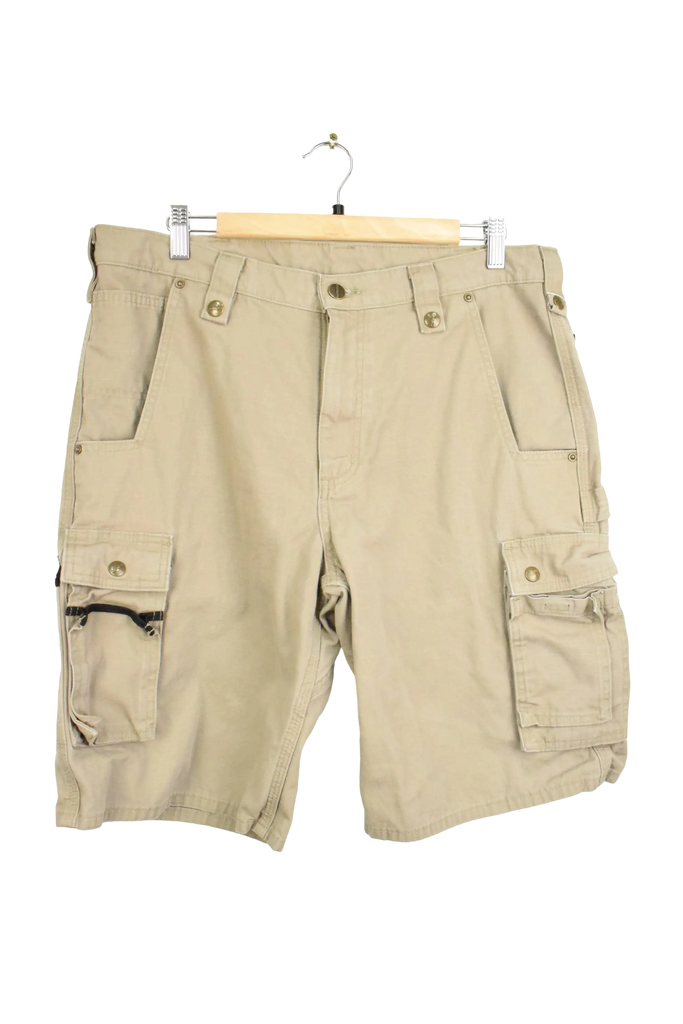 Y2K Carhartt Carpenter Grey Work Cargo Shorts (34)