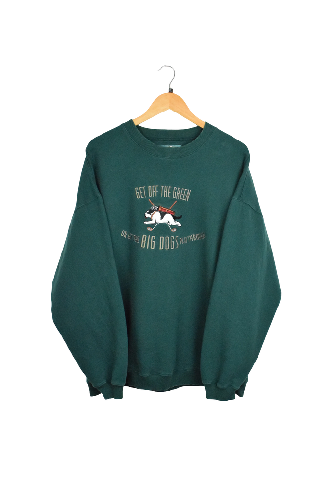 Vintage Big Dogs Green Golf Sweatshirt