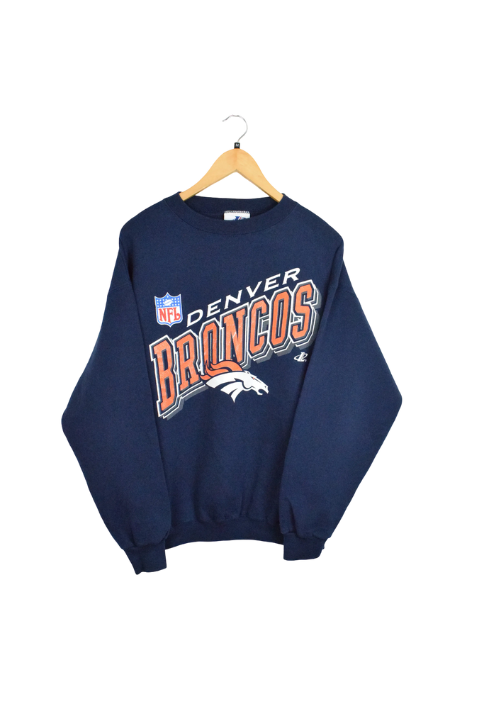 Vintage Denver Broncos Navy Blue NFL Sweatshirt