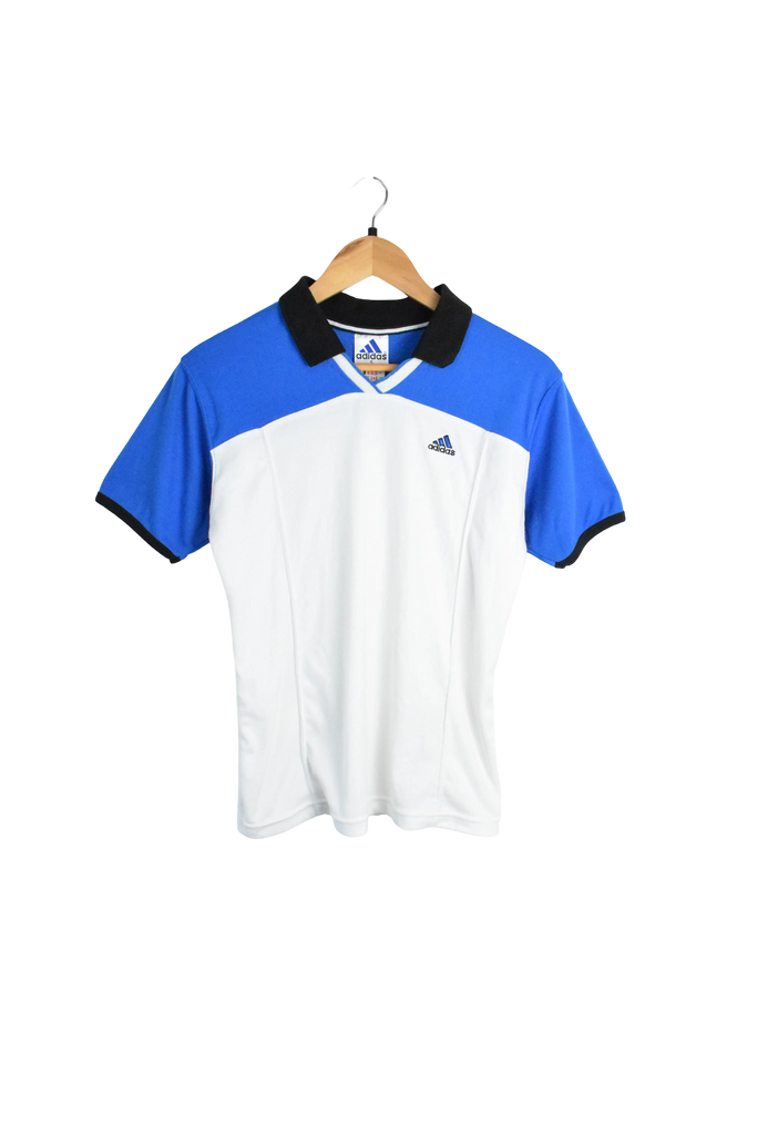 Vintage Blue/White Adidas Polo Shirt 