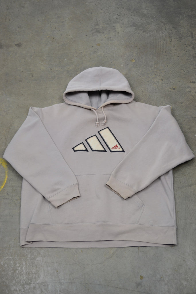 Vintage Adidas Spellout Grey Hoodie