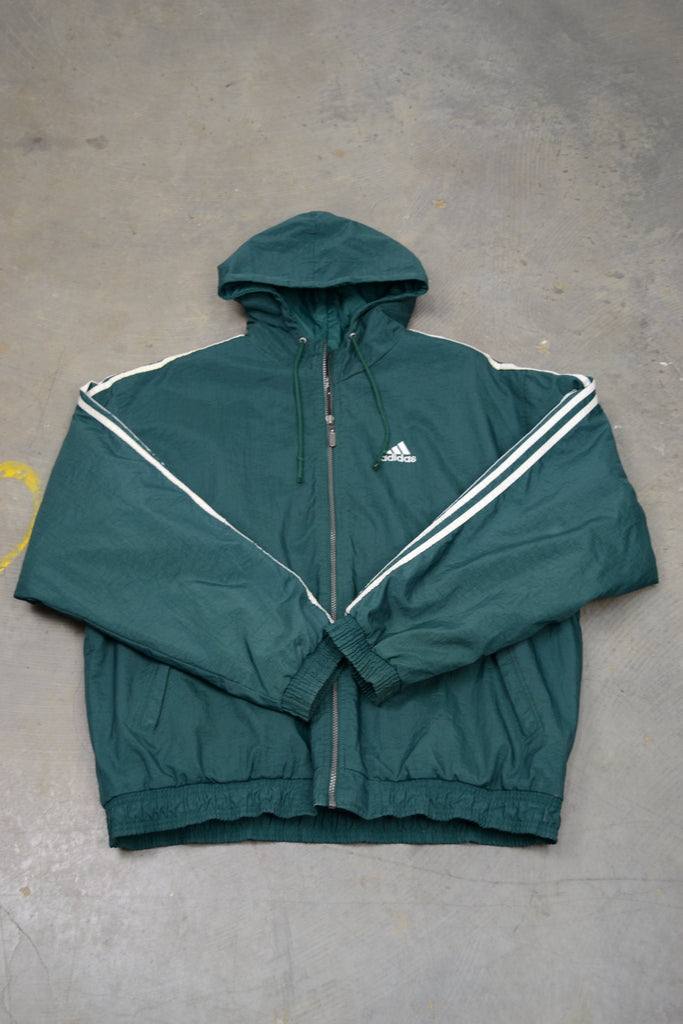 Vintage Green Adidas Spellout Jacket