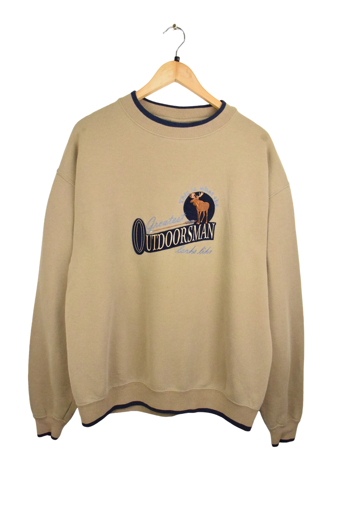 Vintage Outdoorsman Brown Sweatshirt (L)