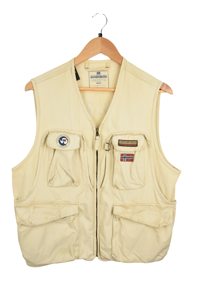 Vintage Napapijri Khaki Vest (M)