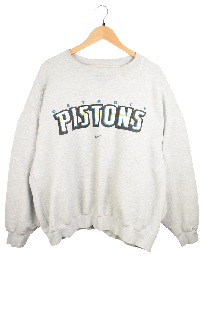 Vintage Nike Detroit Pistons NBA Grey Sweatshirt (2XL)