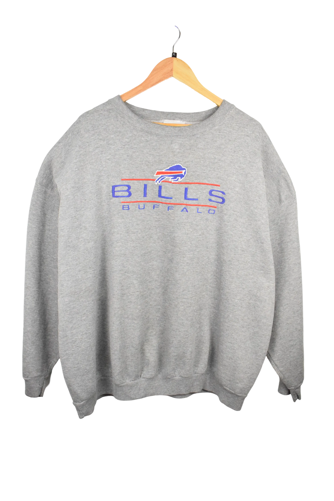 Vintage Embroidered Buffalo Bills Grey Sweatshirt (XL)