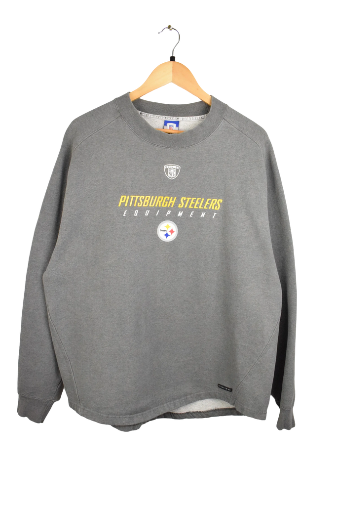 Vintage Pittsburgh Steelers Grey Sweatshirt (XL)