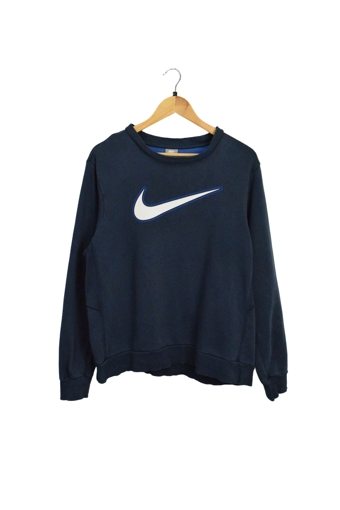 Vintage Navy Blue Nike Swoosh Sweatshirt